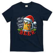 Santa Its the Most Wonderful Time for a Beer Christmas T-Shirt