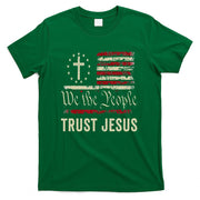We The People Trust Jesus USA Flag Christian Patriotic T-Shirt