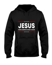Jesus Make America Godly Again Patriotic Christian Faith USA T-Shirt