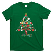 Retro Emergency Department Christmas Tree ER Crew Nurse Xmas T-Shirt