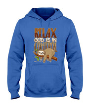 Relax God Is In Control Christian Bible Quote Sloth T-Shirt