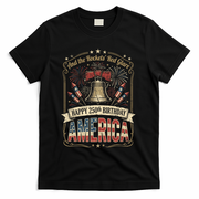 America 250th Anniversary Birthday Vintage T-Shirt - Black