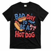 Bad Day To Be A Hot Dog 4th Of July  T-Shirt - Black