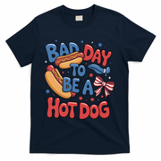Bad Day To Be A Hot Dog 4th Of July  T-Shirt - Navy