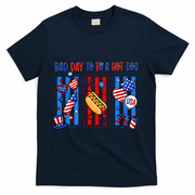 Bad Day To Be A Hot Dog July 4th Funny T-Shirt - Navy
