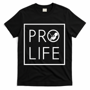Baby Silhouette Profunny Giftlife Minimalist March For Life Gift Cool Gift T-Shirt - Black