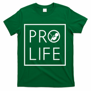 Baby Silhouette Profunny Giftlife Minimalist March For Life Gift Cool Gift T-Shirt - Green