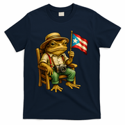 Coqui Frog Puerto Rico Flag Taino Boricua Hispanic T-Shirt - Navy