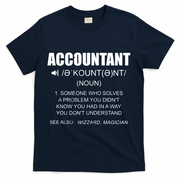 Definition Accountant Funny CPA Gift Taxation Audit Taxes T-Shirt - Navy