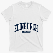 Edinburgh United Kingdom Uk College University Style T-Shirt - White