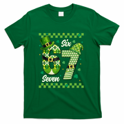 Funny Irish 67 Six Seven 6-7 Meme Happy St Patrick's Day T-Shirt - Green