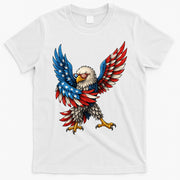 American Flag USA Dabbing Bald Eagle Patriotic 4th Of July T-Shirt