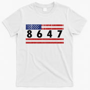Anti Trump Impeach 47 8647 47th President US Flag T-Shirt
