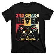 Back To School 2Nd Grade Level Unlocked Video Gamer T-Shirt