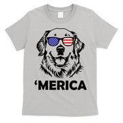 Golden Retriever 4th Of July Merica T-Shirt