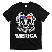 Golden Retriever 4th Of July Merica T-Shirt