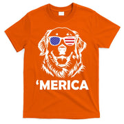 Golden Retriever 4th Of July Merica T-Shirt