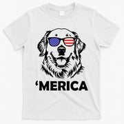 Golden Retriever 4th Of July Merica T-Shirt