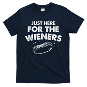 Just Here For The Wieners Funny Hot Dog 4th Of July American T-Shirt