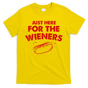 Just Here For The Wieners Funny Hot Dog 4th Of July American T-Shirt