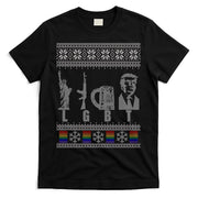 LGBT Liberty Guns Beer Trump Support Ugly Christmas T-Shirt