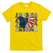 Retro America Bow USA 4th Of July T-Shirt