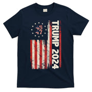 Trump 2024 Election 45 47 Vintage American Flag T-Shirt