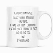 Girlfriend Gifts Personalized Custom Name Mug Gifts for Her Funny Girlfriend Gift Idea Anniversary Valentines Day Birthday Christmas Best
