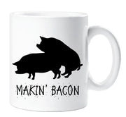 Makin Bacon Mug Ceramic Pig Novelty Present Gift Funny Cup Valentines Present