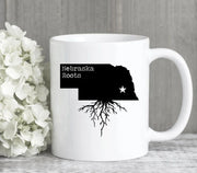 Nebraska Mug Nebraska Gift Nebraska Map Nebraska Coffee Mug NE State Mug Nebraska State Roots Mug Nebraska Roots Coffee Mug