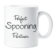 Perfect Spooning Partner Mug Ceramic Novelty Present Gift Funny Cup Valentines Present