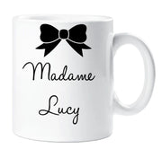 Personalized Madame Mug Bow Mug Ceramic Novelty Present Gift Funny Cup Valentines Present