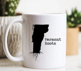 Vermont Mug Vermont Gift Vermont Map Vermont Coffee Mug VT Roots State Mug Vermont Roots Mug State of Vermont From Vermont