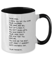 Youngest child mug Mothers Day gift for mom Oldest child middle child youngest child mugs from daughter from son  Funny mug your favorite